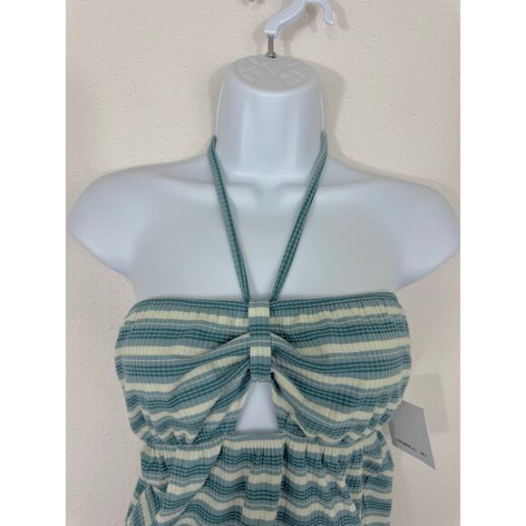 O’Neill Blue Striped Halter Tube Top NWT Size Medium - Picture 5 of 7